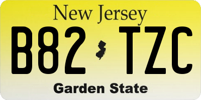 NJ license plate B82TZC