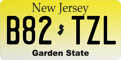 NJ license plate B82TZL