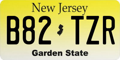 NJ license plate B82TZR