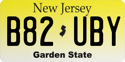 NJ license plate B82UBY