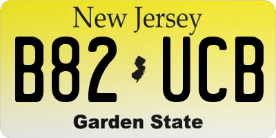 NJ license plate B82UCB