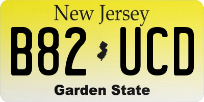 NJ license plate B82UCD