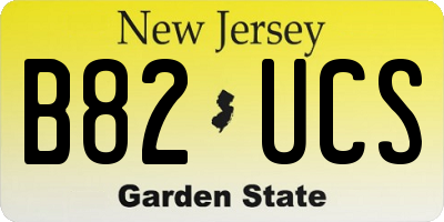 NJ license plate B82UCS