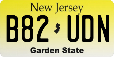 NJ license plate B82UDN
