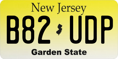 NJ license plate B82UDP