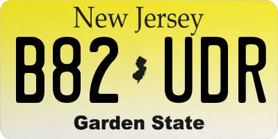 NJ license plate B82UDR