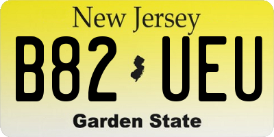 NJ license plate B82UEU