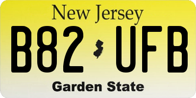 NJ license plate B82UFB
