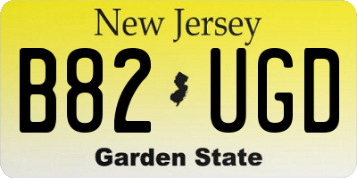 NJ license plate B82UGD