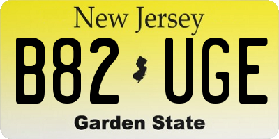 NJ license plate B82UGE