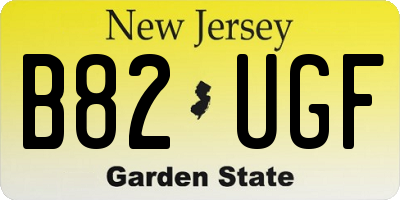 NJ license plate B82UGF