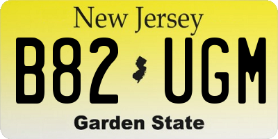 NJ license plate B82UGM