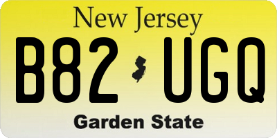 NJ license plate B82UGQ