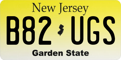 NJ license plate B82UGS