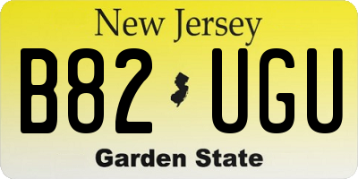 NJ license plate B82UGU