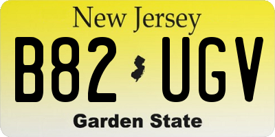 NJ license plate B82UGV