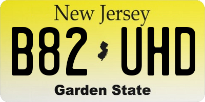 NJ license plate B82UHD