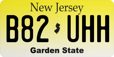 NJ license plate B82UHH