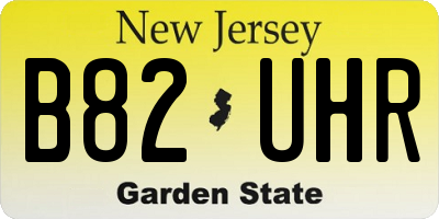 NJ license plate B82UHR