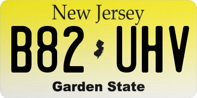 NJ license plate B82UHV