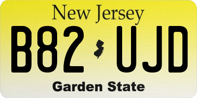 NJ license plate B82UJD
