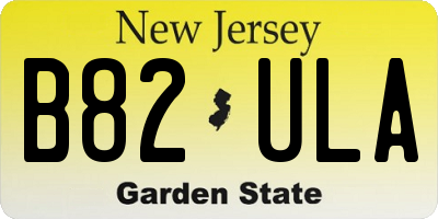 NJ license plate B82ULA