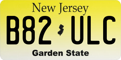 NJ license plate B82ULC