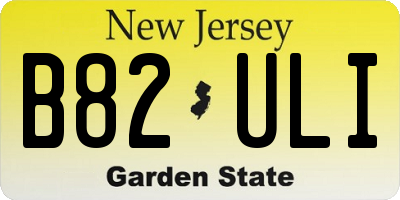 NJ license plate B82ULI