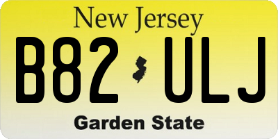 NJ license plate B82ULJ
