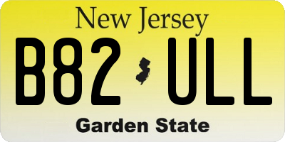 NJ license plate B82ULL