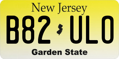 NJ license plate B82ULO