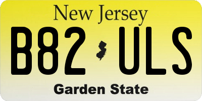NJ license plate B82ULS