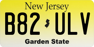 NJ license plate B82ULV