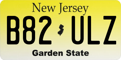 NJ license plate B82ULZ