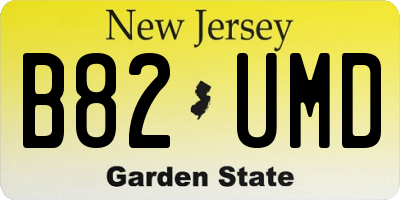 NJ license plate B82UMD