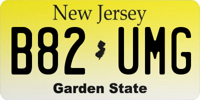 NJ license plate B82UMG
