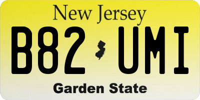 NJ license plate B82UMI