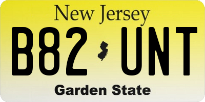 NJ license plate B82UNT