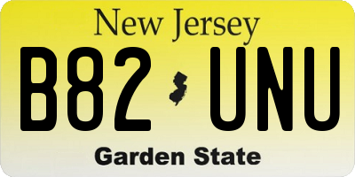 NJ license plate B82UNU