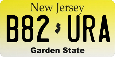NJ license plate B82URA