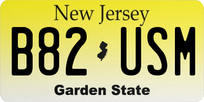 NJ license plate B82USM