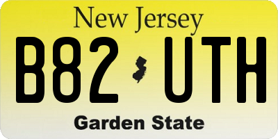 NJ license plate B82UTH