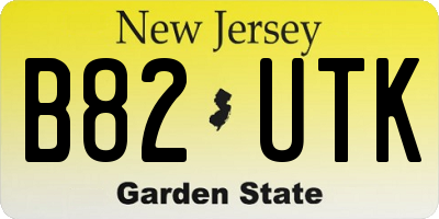 NJ license plate B82UTK