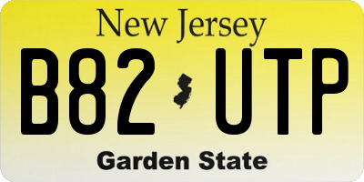 NJ license plate B82UTP