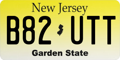 NJ license plate B82UTT
