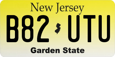 NJ license plate B82UTU