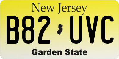 NJ license plate B82UVC
