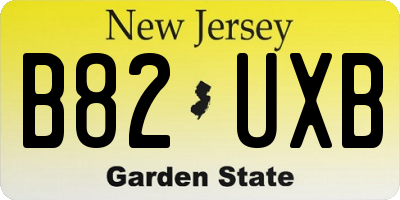NJ license plate B82UXB