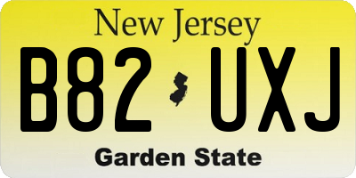 NJ license plate B82UXJ