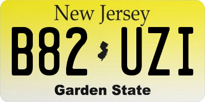 NJ license plate B82UZI